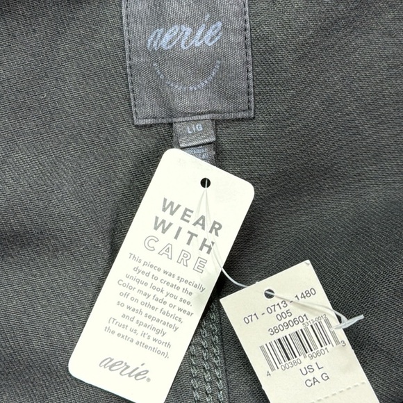 Aerie Dark Gray Romper Shortalls Size Large NWT - Picture 8 of 13